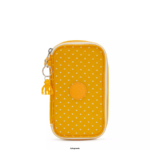Women Pens & Pencil Cases Kipling Soft Dot Yellow 50 Pens Printed Case FHZD594