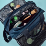 Women Pouches Kipling Blue Bleu Palm Beach Toiletry Bag FHZD545 - Image 4