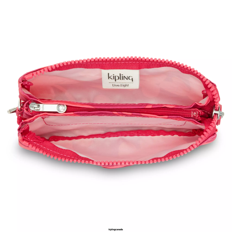 Women Pouches Kipling Coral Flower Creativity Large Printed Pouch FHZD304 - Image 3