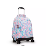 Women Rolling Backpacks Kipling Aqua Flowers New Zea 15" Printed Laptop Rolling Backpack FHZD491 - Image 2