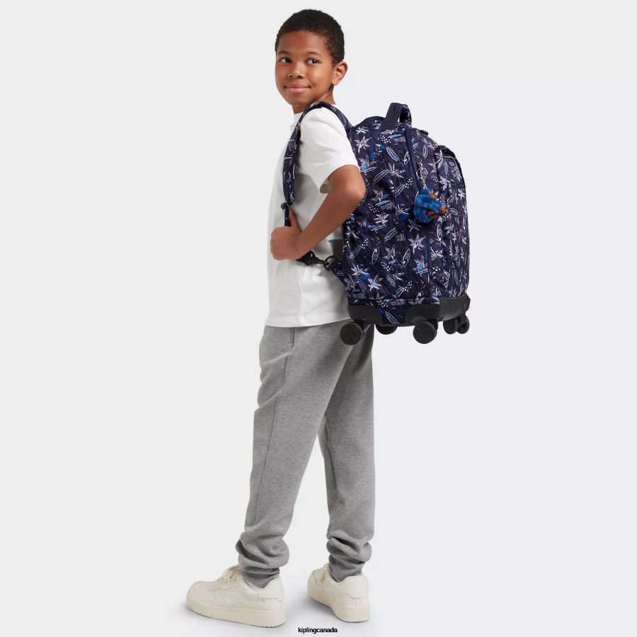 Women Rolling Backpacks Kipling Surf Sea Print New Zea 15" Printed Laptop Rolling Backpack FHZD489 - Image 5