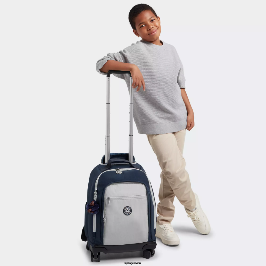 Women Rolling Backpacks Kipling True Blue Grey New Zea 15" Laptop Rolling Backpack FHZD479 - Image 4
