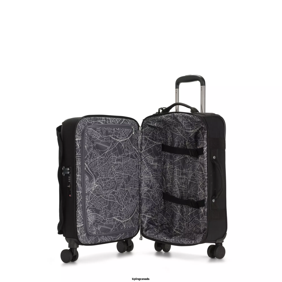 Women Rolling Luggage Kipling Black Noir Spontaneous Small Rolling Luggage FHZD504 - Image 3