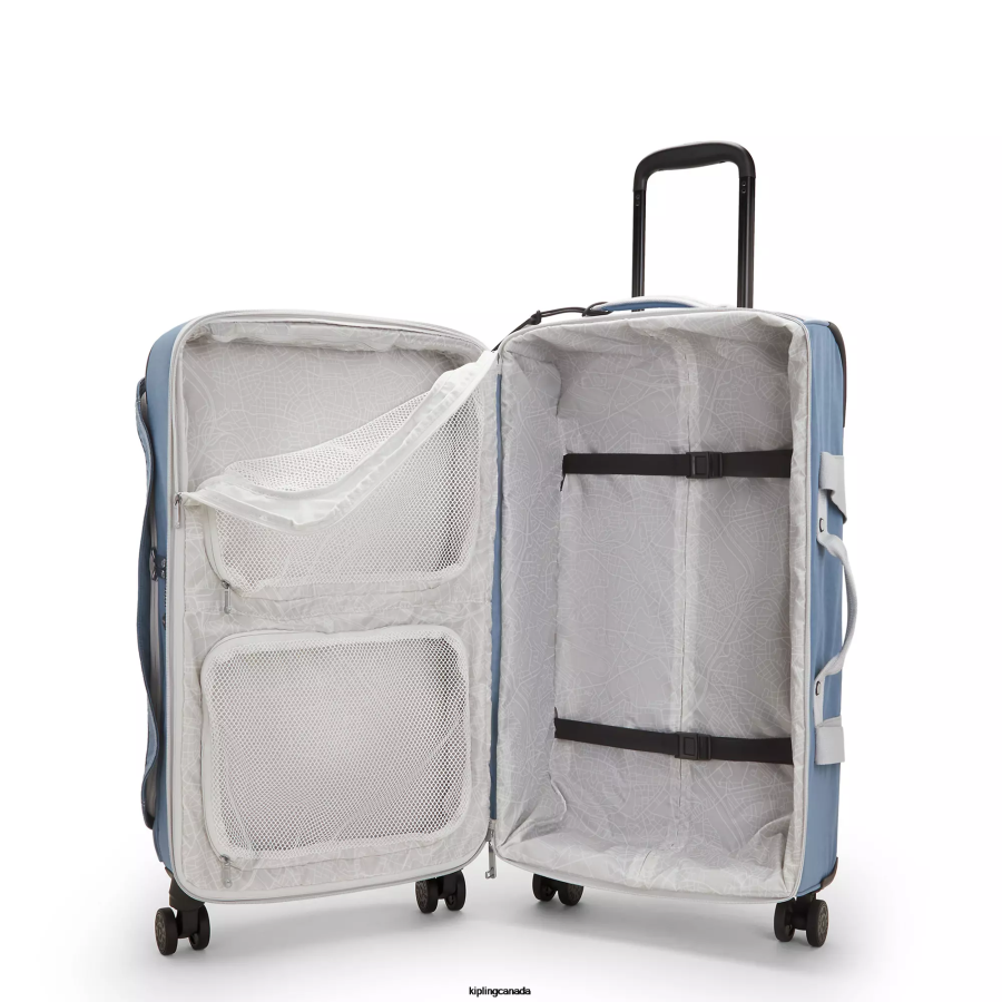 Women Rolling Luggage Kipling Brush Blue C Spontaneous Medium Rolling Luggage FHZD517 - Image 3