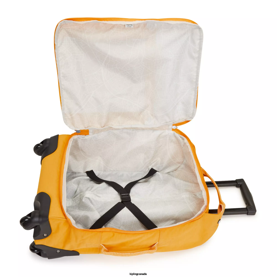 Women Rolling Luggage Kipling Rapid Yellow Darcey Small Carry-On Rolling Luggage FHZD508 - Image 3