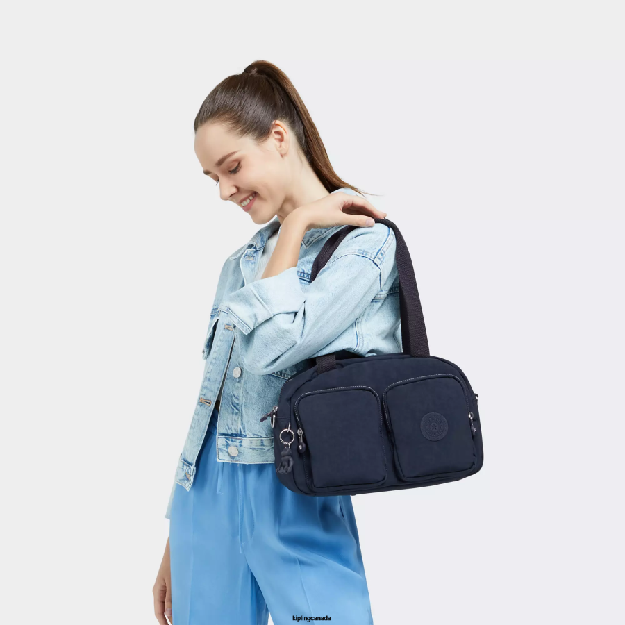 Women Shoulder Bags Kipling Blue Bleu Cool Defea Shoulder Bag FHZD225 - Image 4