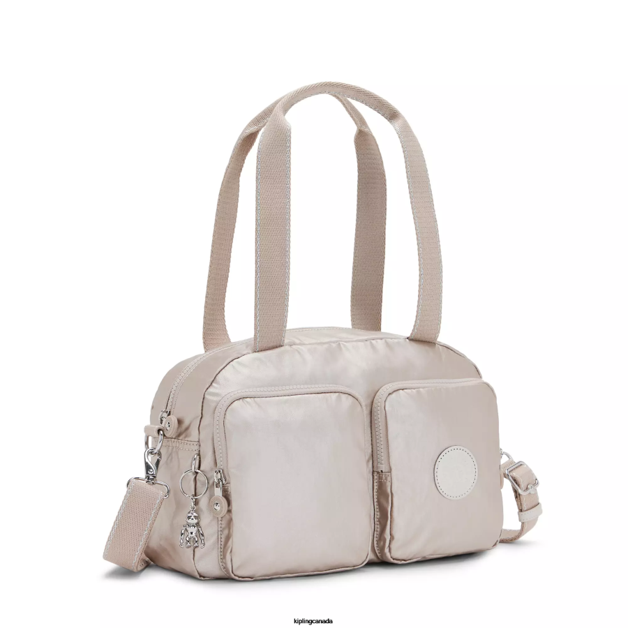 Women Shoulder Bags Kipling Metallic Glow Cool Defea Metallic Shoulder Bag FHZD207 - Image 2