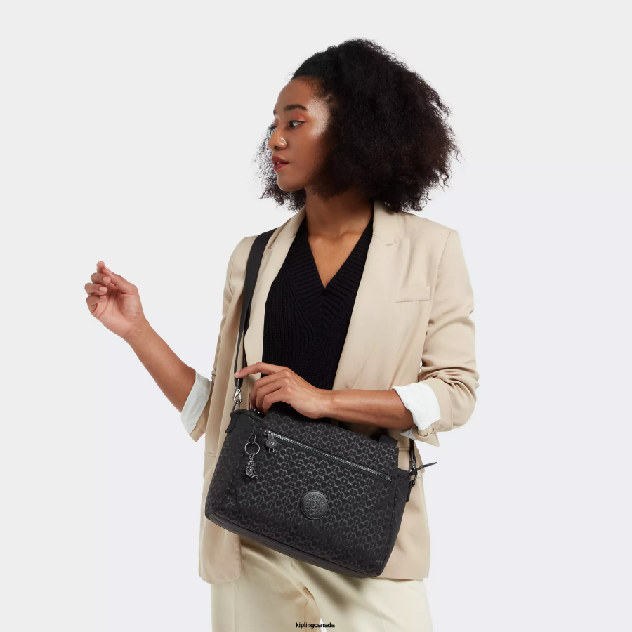 Women Shoulder Bags Kipling Signature Embossed Elysia Printed Shoulder Bag FHZD192 - Image 4