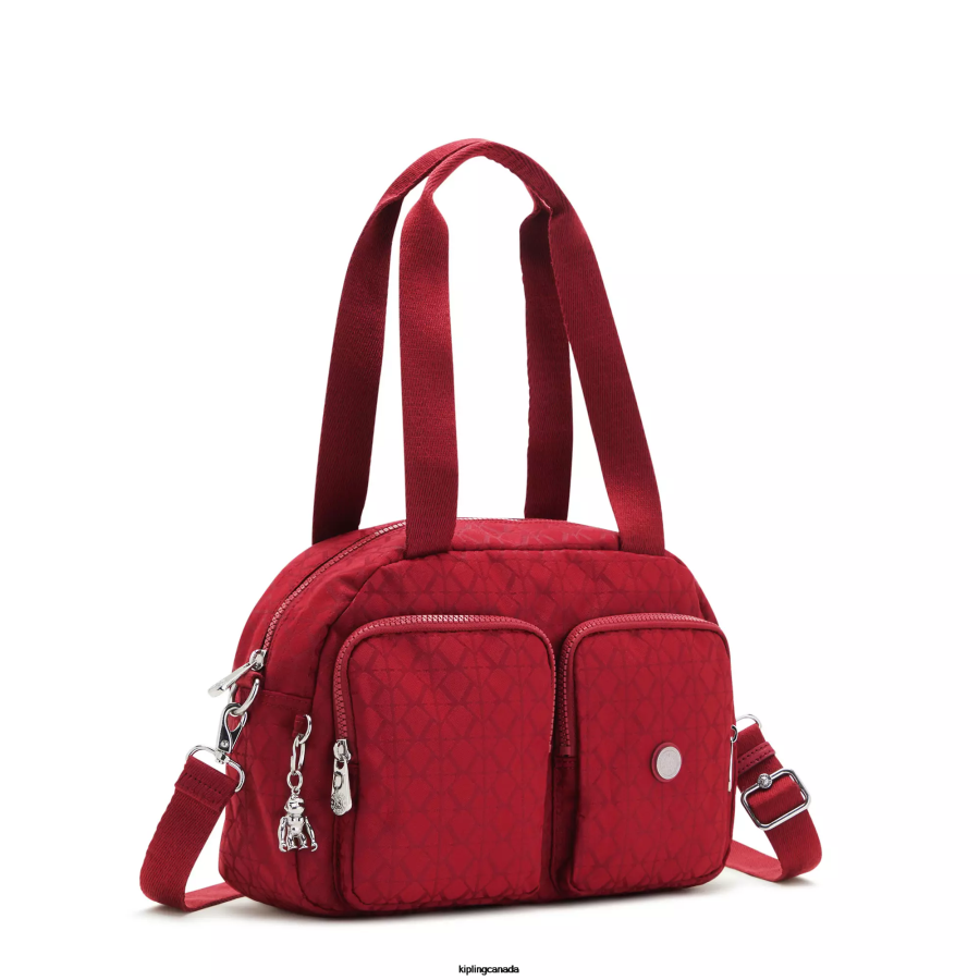 Women Shoulder Bags Kipling Signature Red Cool Defea Shoulder Bag FHZD199 - Image 2
