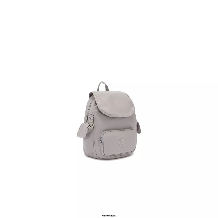 Women Small Backpacks Kipling Grey Gris City Pack Small Backpack FHZD406 - Image 2