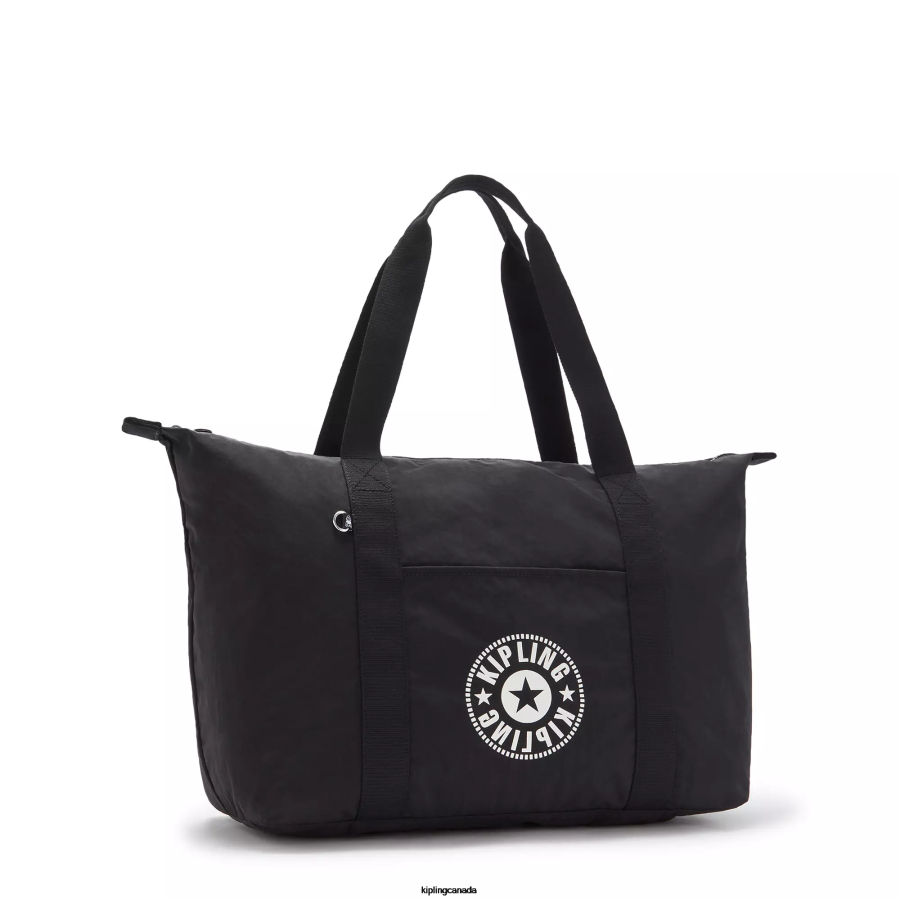 Women Tote Bags Kipling Black Lite Art Medium Lite Tote Bag FHZD268 - Image 2