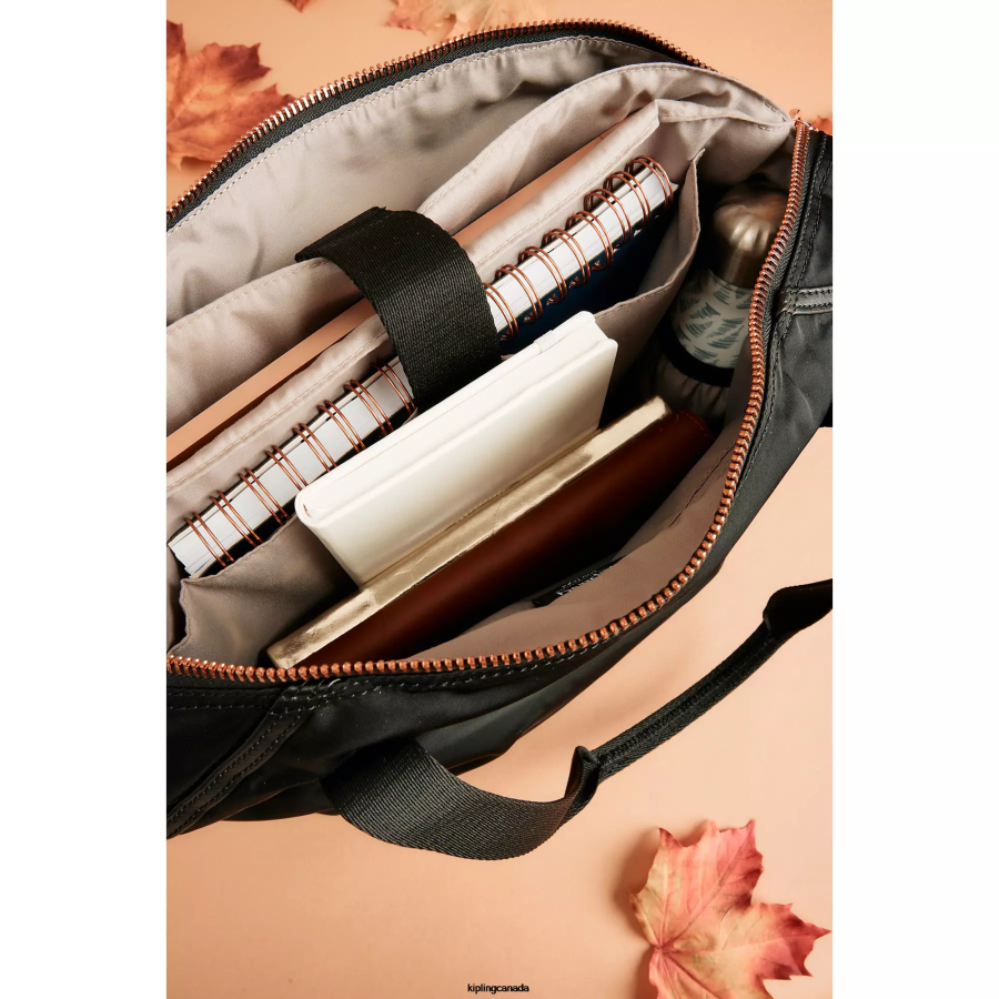 Women Tote Bags Kipling Rose Black Art Organized 17" Laptop Tote Bag FHZD278 - Image 5
