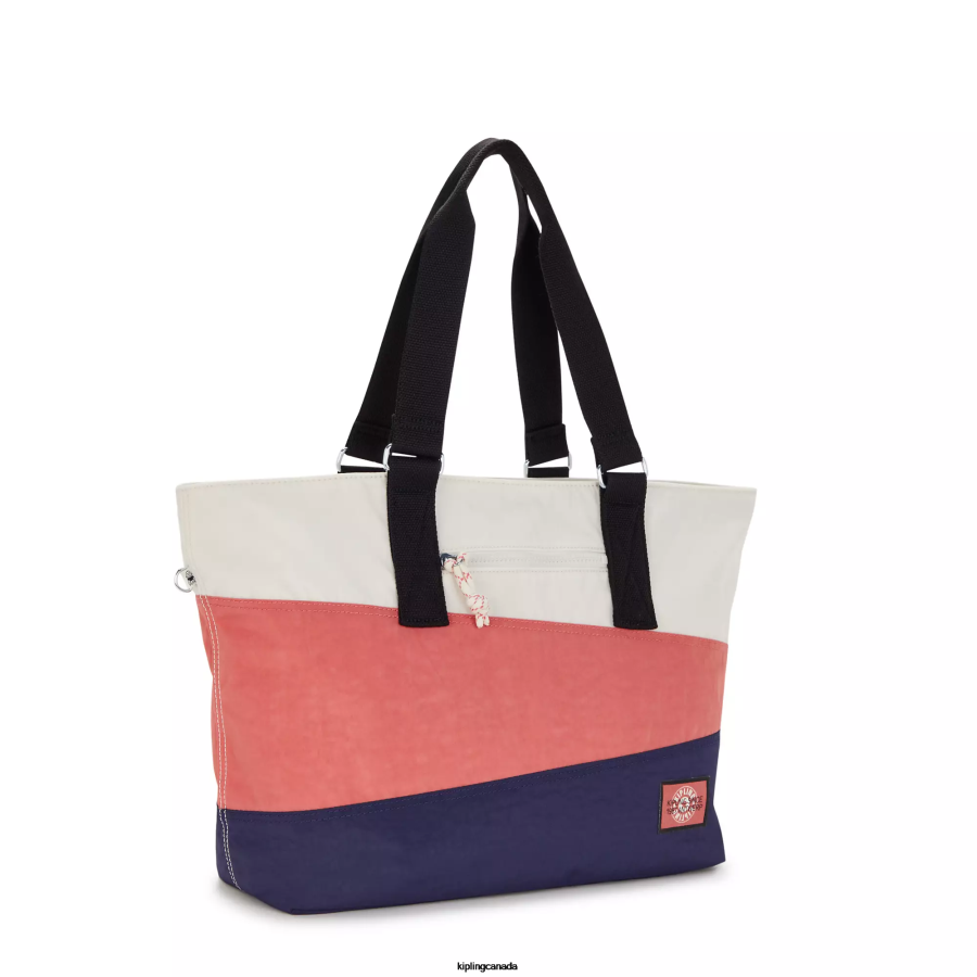 Women Tote Bags Kipling Ultimate Navy Block Jodi M Tote Bag FHZD258 - Image 2