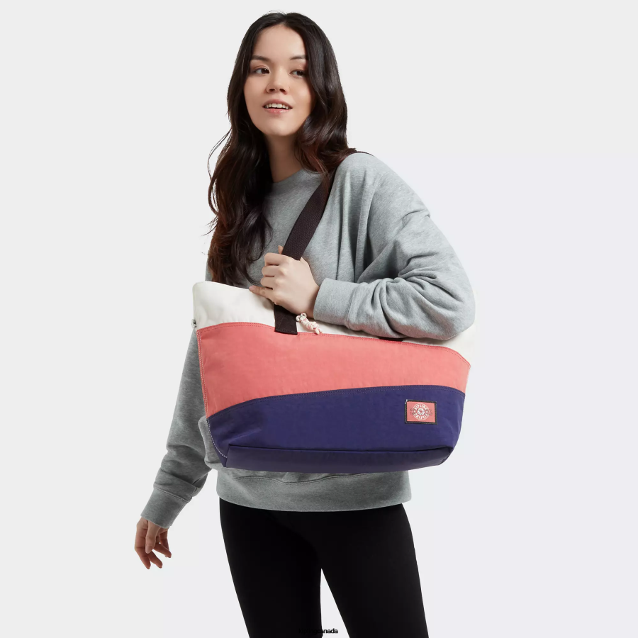 Women Tote Bags Kipling Ultimate Navy Block Jodi M Tote Bag FHZD258 - Image 4