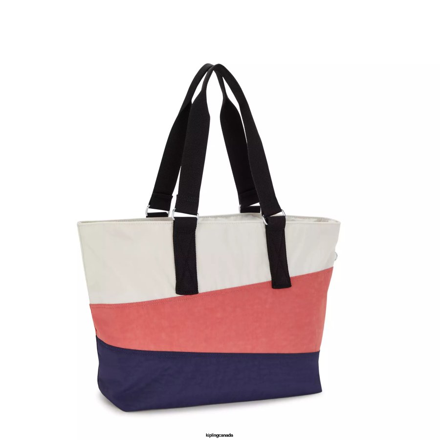 Women Tote Bags Kipling Ultimate Navy Block Jodi M Tote Bag FHZD258 - Image 5