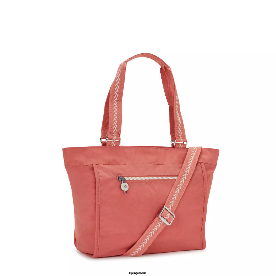 Women Tote Bags Kipling Vintage Pink New Shopper Small Tote Bag FHZD276 - Image 4
