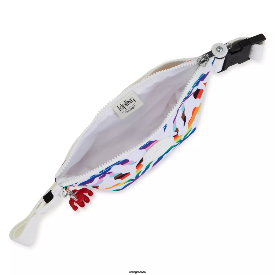 Women Waist Pack Kipling Rainbow Palm Gizi Printed Waist Pack FHZD37 - Image 3