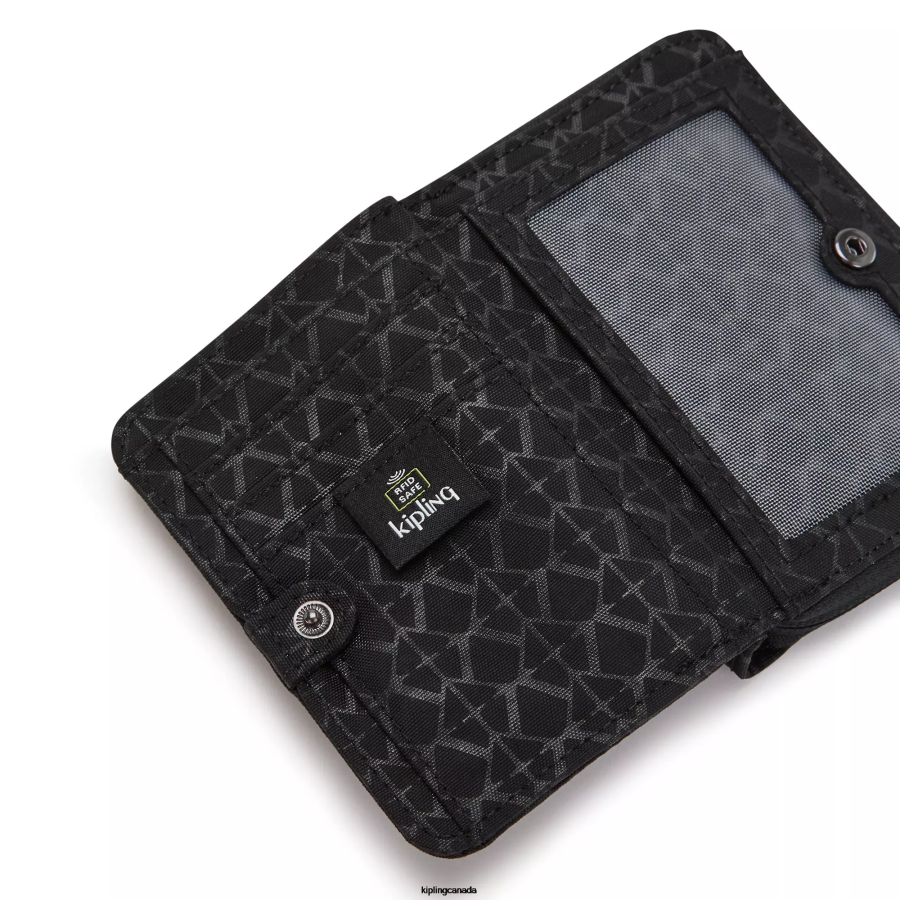 Women Wallets & Wristlets Kipling Black Money Love Printed Small Wallet FHZD555 - Image 5