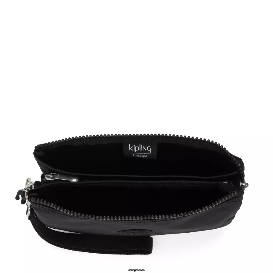 Women Wallets & Wristlets Kipling Black Noir Creativity Extra Large Wristlet FHZD541 - Image 3