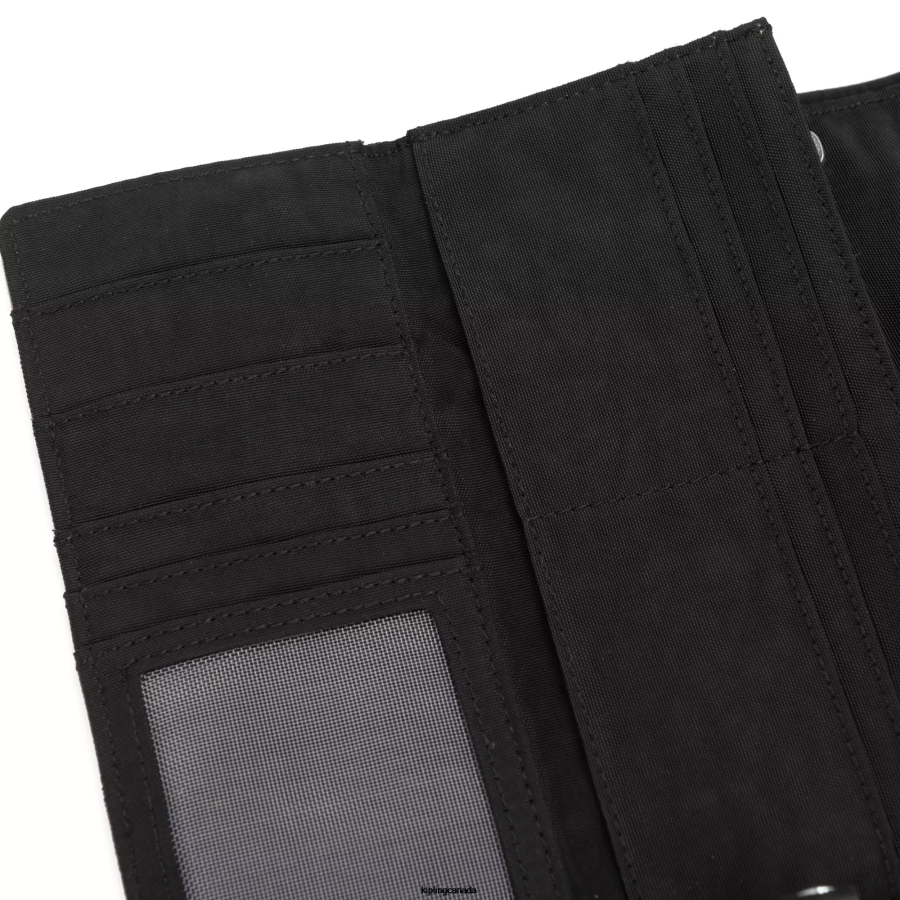 Women Wallets & Wristlets Kipling Black Noir Money Land Snap Wallet FHZD287 - Image 5