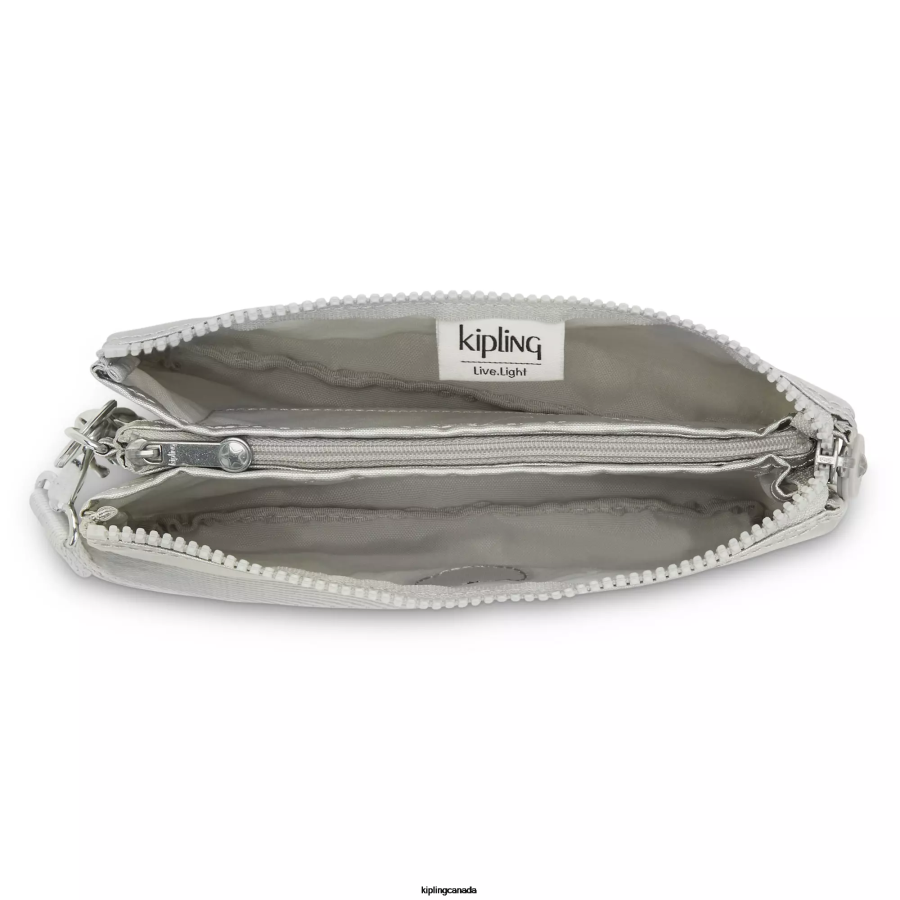 Women Wallets & Wristlets Kipling Bright Metallic Creativity Extra Large Metallic Wristlet FHZD662 - Image 3