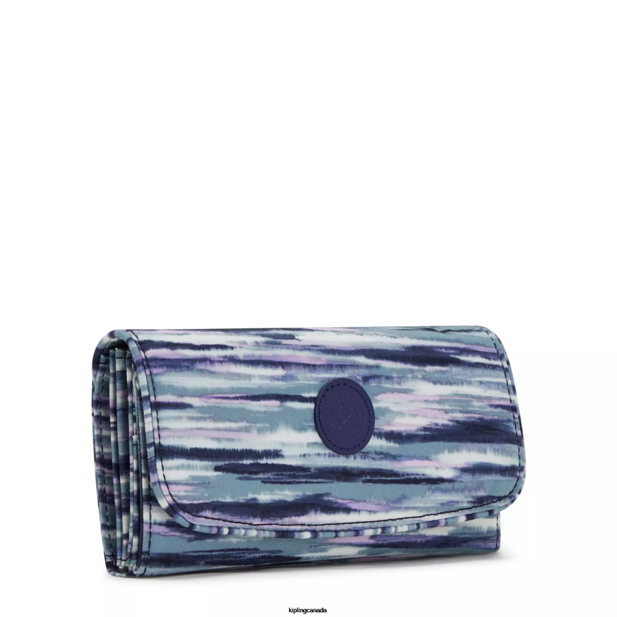 Women Wallets & Wristlets Kipling Brush Stripes Money Land Printed Snap Wallet FHZD309 - Image 2