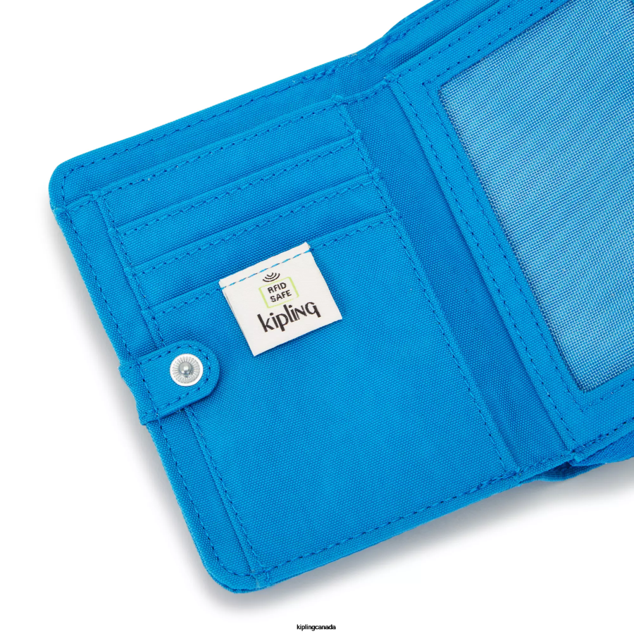 Women Wallets & Wristlets Kipling Eager Blue Money Love Small Wallet FHZD301 - Image 5