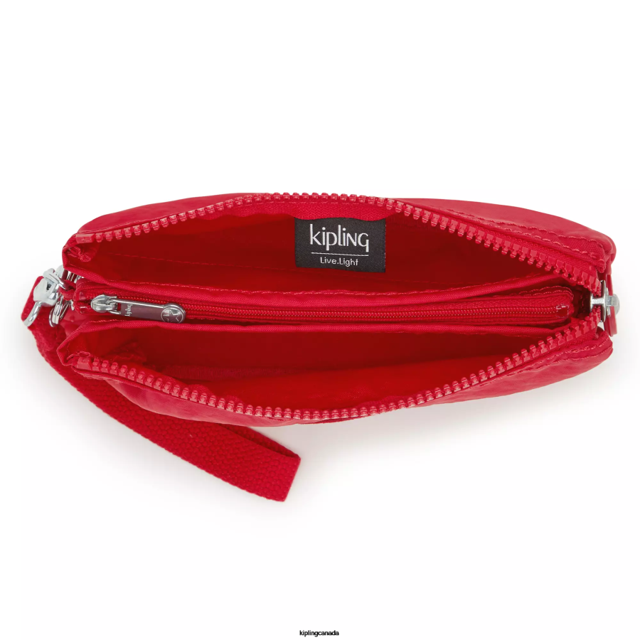 Women Wallets & Wristlets Kipling Red Rouge Creativity Extra Large Wristlet FHZD543 - Image 3