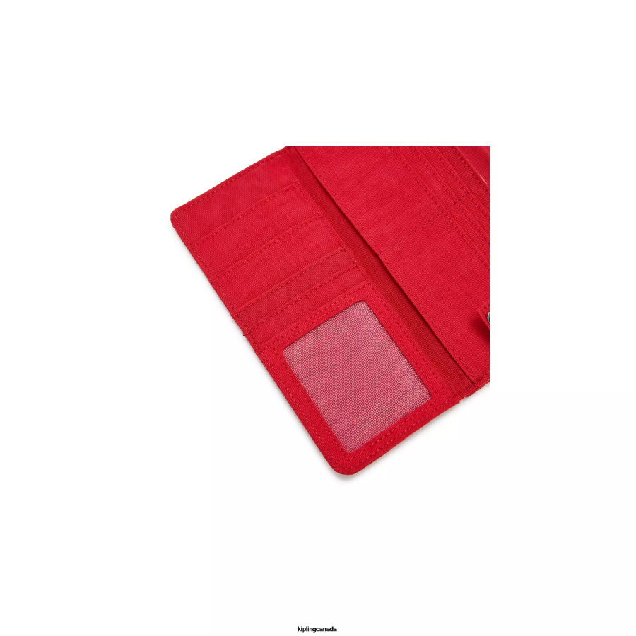 Women Wallets & Wristlets Kipling Red Rouge Money Land Snap Wallet FHZD289 - Image 5